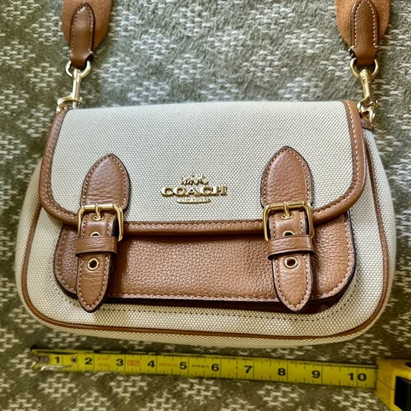 Coach Tan and Cream Crossbody Bag - Picture 10 of 13